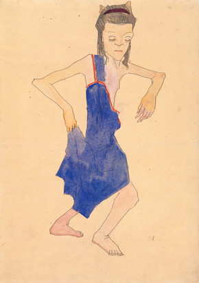Oskar Kokoschka, Tanzendes Mädchen, 1908 (©Fondation Oskar Kokoschka)
