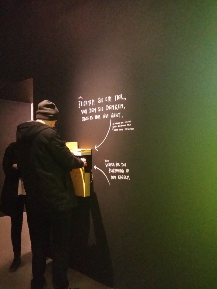 Zeichnen Sie hier ein Tier, von dem Sie meinen, dass es ihm gut geht.