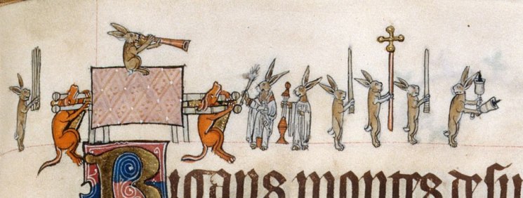 Und noch ein Begräbnis. Gorleston Psalter, England 14th century (British Library, Add 49622, fol. 133r)
