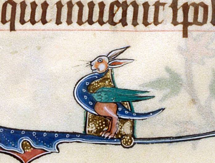 Und was ist das? Gorleston Psalter, England 14th century (British Library, Add 49622, fol. 165v)