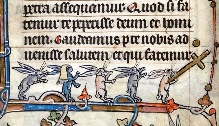 Das schwere Kreuz! Hours of Saint-Omer, France ca. 1320 (BL, Add 36684, fol. 24v)